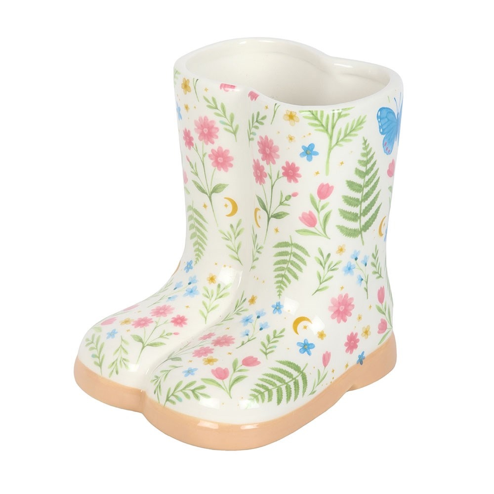 Something Different - Luna Bloom Floral Print Welly Boot Plant pot - Multicolours